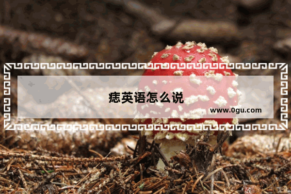 痣英语怎么说