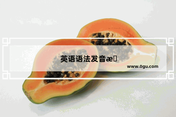 英语语法发音教程视频