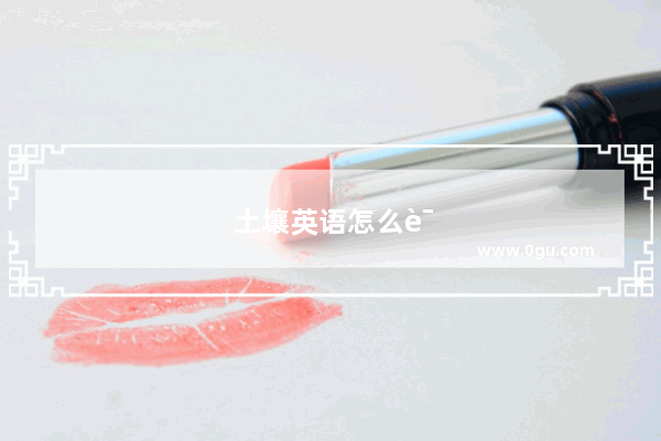 土壤英语怎么说读