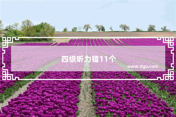 四级听力错11个能过吗