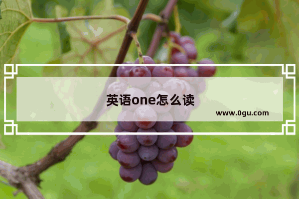 英语one怎么读