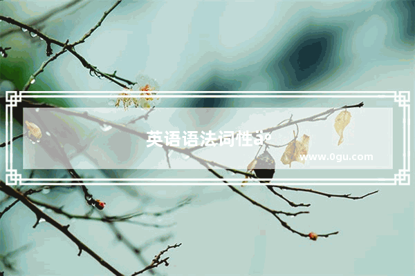 英语语法词性了解大全