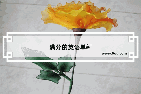 满分的英语单词怎么写