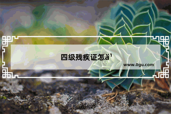 四级残疾证怎么申请提前退休