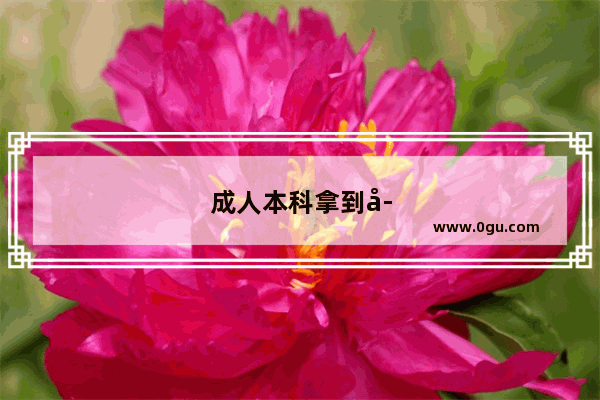 成人本科拿到学历证书需要通过一定等级的英语考试吗