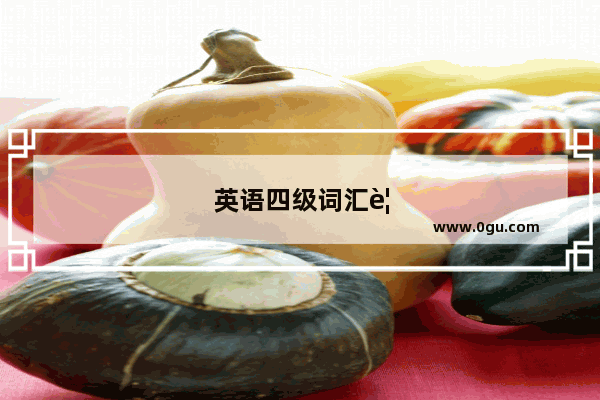 英语四级词汇要怎么学才好呢