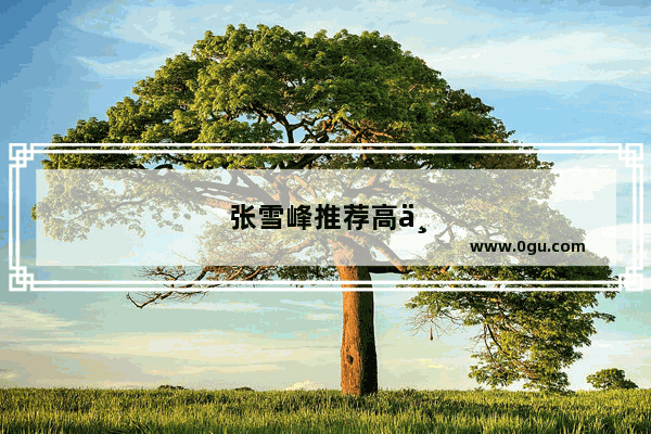 张雪峰推荐高中英语书