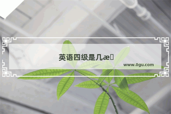 英语四级是几月考的科目啊