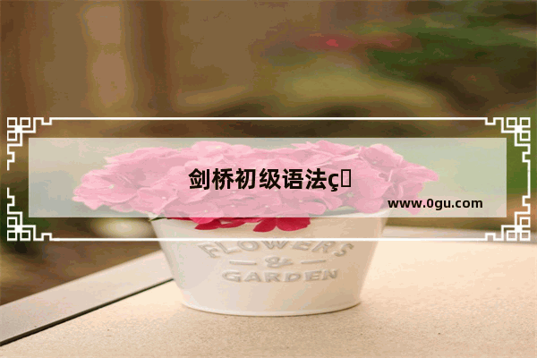 剑桥初级语法相当于什么水平