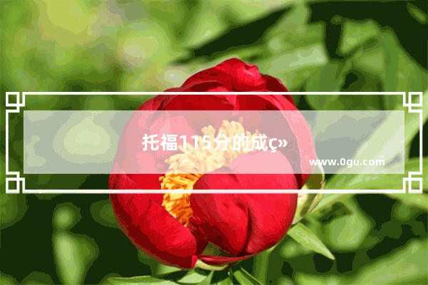托福115分的成绩是个什么水平