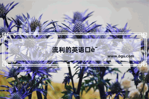 流利的英语口语超有魅力