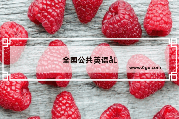 全国公共英语四级口语考试时间
