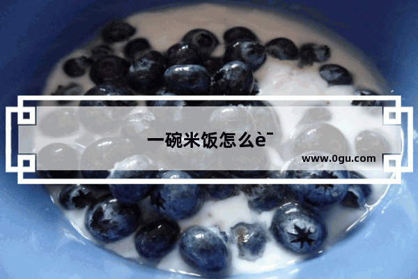 一碗米饭怎么说英语