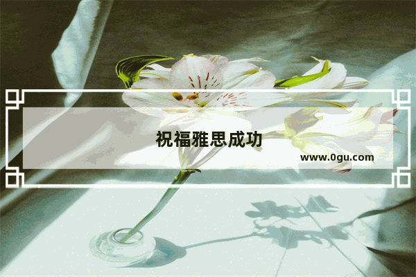祝福雅思成功