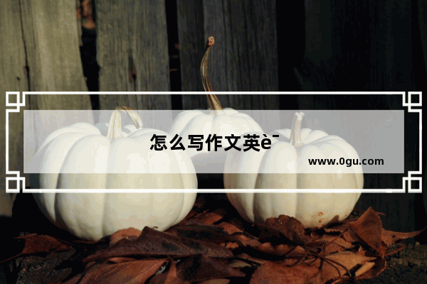 怎么写作文英语四级词汇书