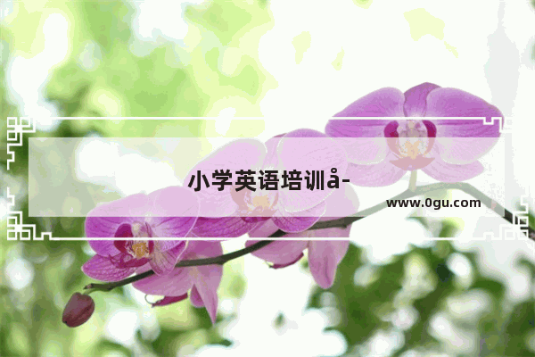 小学英语培训学校加盟