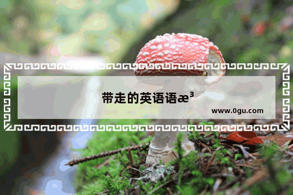 带走的英语语法有哪些