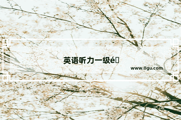 英语听力一级重点单词音频在线听