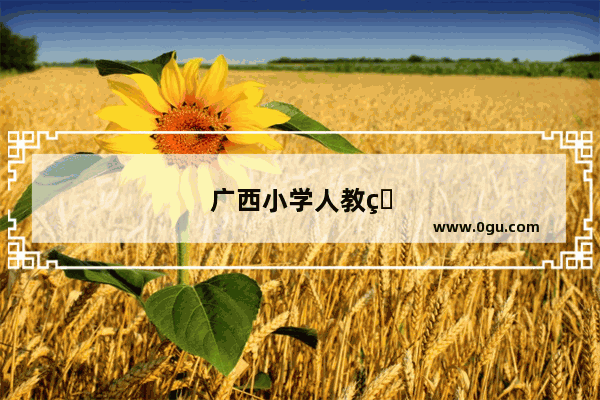 广西小学人教版英语书有几本