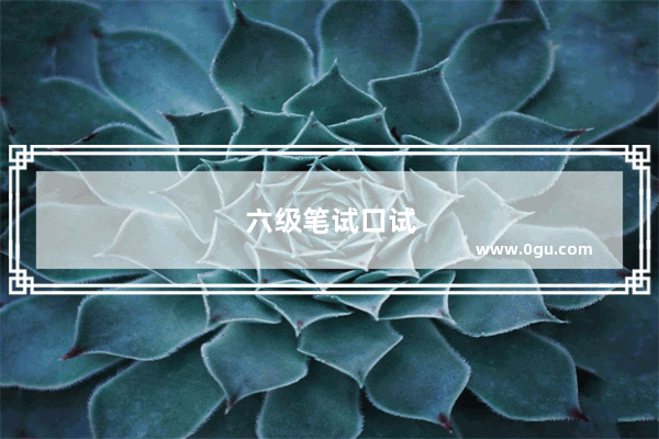 六级笔试口试