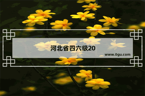 河北省四六级2021年下半年啥时候考试