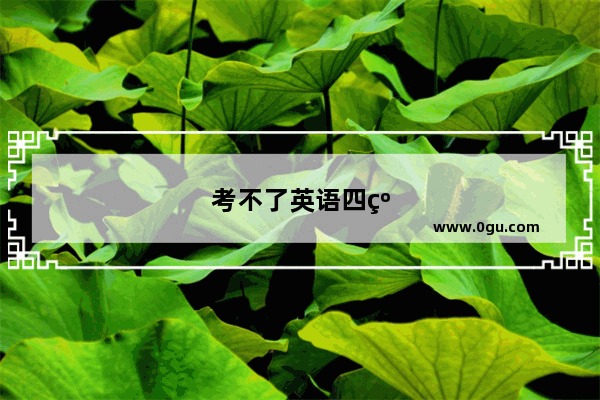 考不了英语四级还能考什么证书