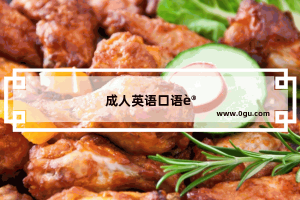 成人英语口语训练班推荐