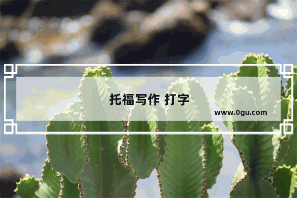 托福写作 打字