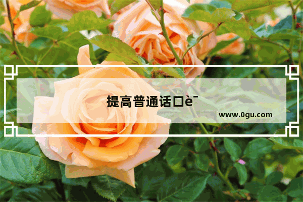 提高普通话口语表达能力的书