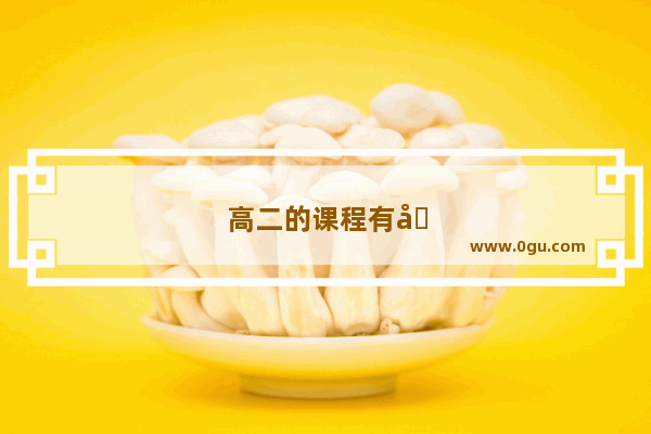 高二的课程有哪些