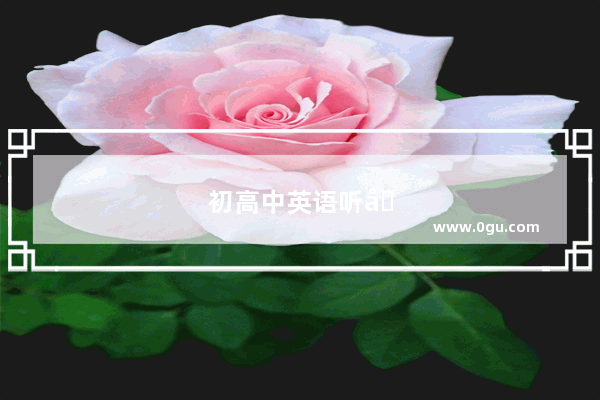 初高中英语听力口语考试怎么考