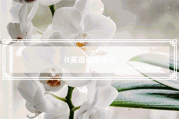 it英语语法用法有哪些