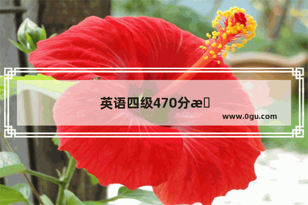 英语四级470分数高吗多少分