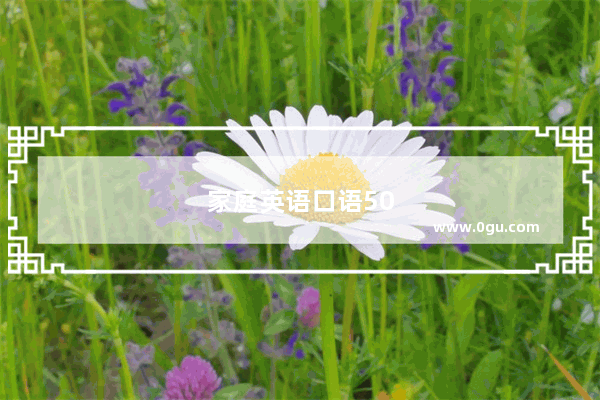家庭英语口语500句话