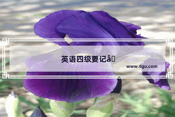 英语四级要记初高中单词吗知乎