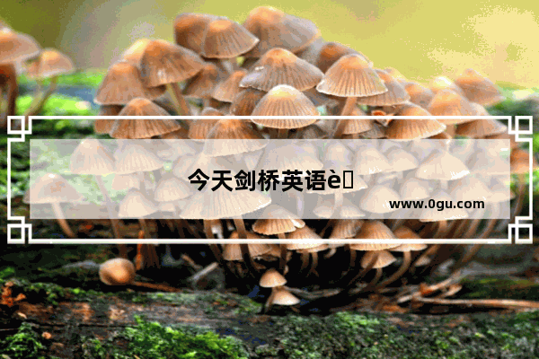 今天剑桥英语考试涂色题