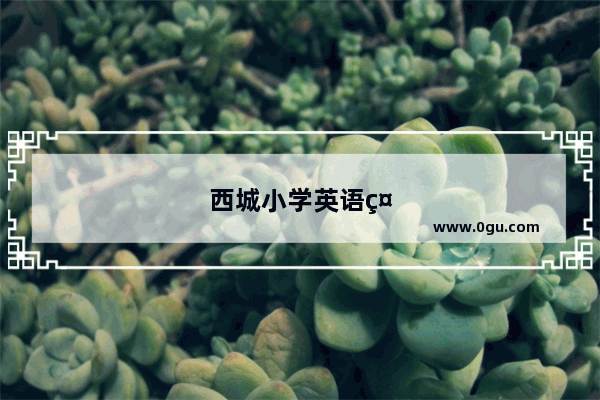 西城小学英语社团活动