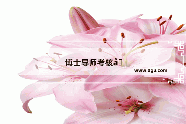 博士导师考核制需要考英语吗
