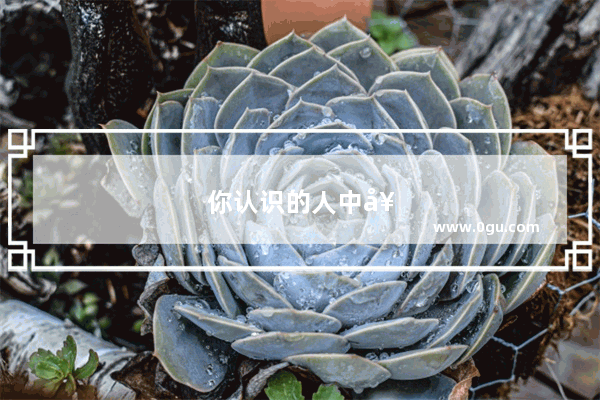 你认识的人中好听的名字有哪些