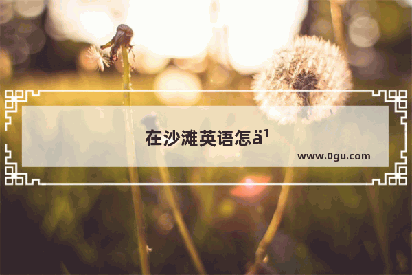在沙滩英语怎么说