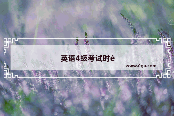 英语4级考试时间