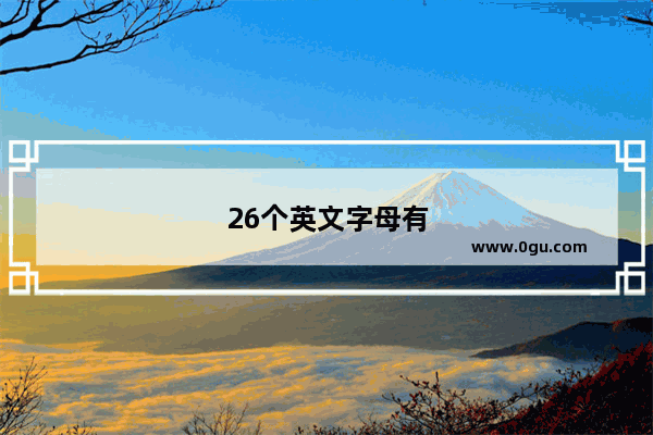 26个英文字母有几个元音节