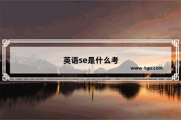 英语se是什么考试