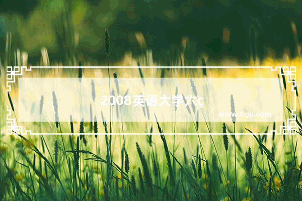 2008英语大学六级满分