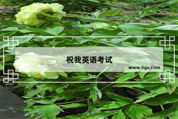 祝我英语考试