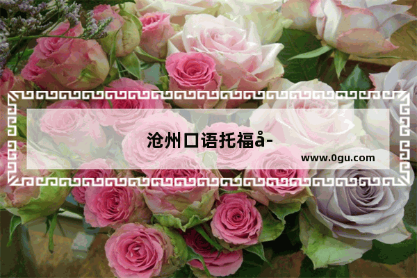 沧州口语托福学费多少