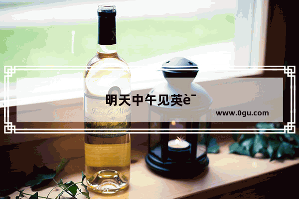 明天中午见英语怎么说
