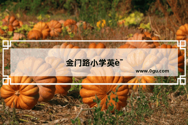 金门路小学英语老师