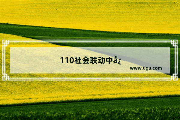 110社会联动中心职责
