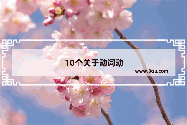 10个关于动词动物的英语单